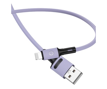 Kabel USAMS Kabel U52 lightning 2A Fast Charge1m purpurowy